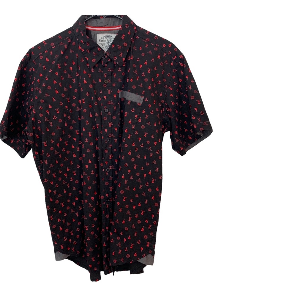 Denim & Rivets XXL Cotton Sleeve Button Up Shirt, un tuck style